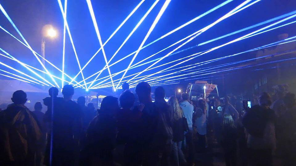 Yandina Street Fair 2015 laser light show